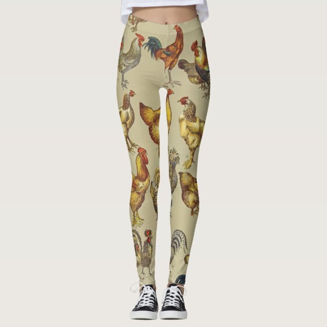 Leggings Rooster Poulet de la ferme Pays Animal (Devant)