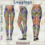 LEGGINGS - rosa-blau-gelb-grün-Mandala-Design<br><div class="desc">Ein Bild in Rosa, Blau, Gelb und Grün (und mehr) macht diese Leggings sehr farbenfroh. Erhältlich in fünf Frauengrößen (XS, S, M, L, XL). Siehe "Über dieses Produkt" Beschreibung unten für allgemeine Größen- und Produktinformationen, Das Bild deckt standardmäßig das gesamte Leggings-Paar ab. Da sie nicht entfernt oder ausgetauscht werden kann,...</div>