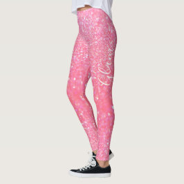 Leggings - rosa Glitzer-Zauber