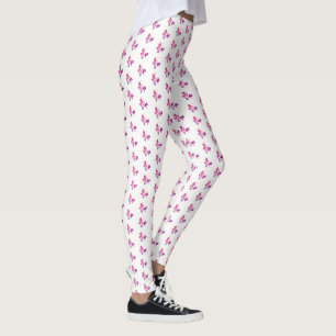 Leggings-Rosa-Ribbon-Schmetterlinge Leggings