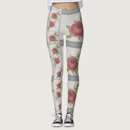 Leggings Rose aquarelle