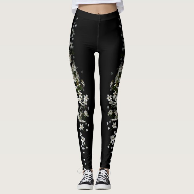 Leggings rose blanche (Devant)