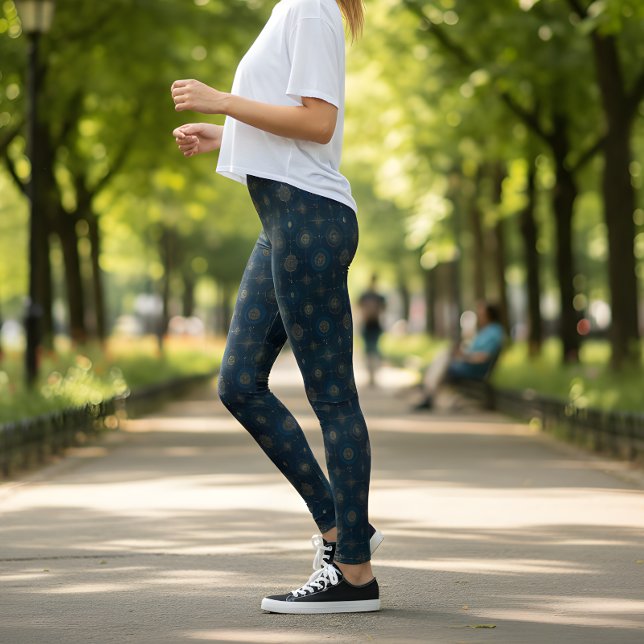 Leggings Rose des vents nautique (Créateur téléchargé)