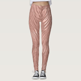 Leggings Rose Gold Faux Metalll Swirl