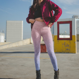 Leggings Rose Gold Purple Parties scintillant Ombre tendanc