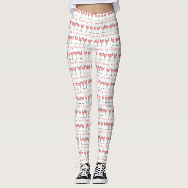 Leggings Rosé Le Jour D'Ailleurs Vin Rose Verre (Devant)