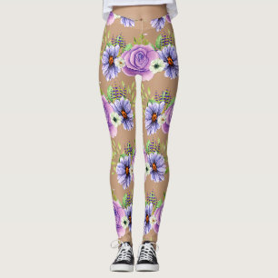 Leggings Rose lilas rose élégant couleur chair