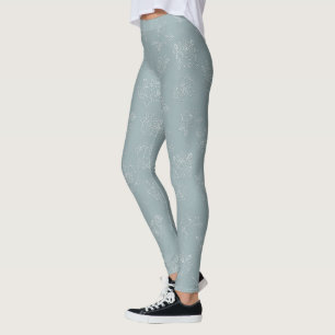 Leggings Rose Line-Art au Sage Doux