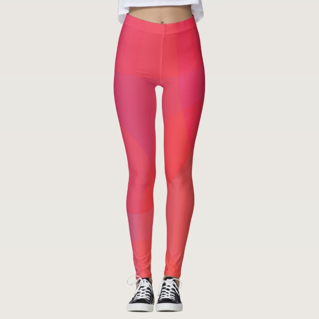Leggings rose, orange, moderne, simple, cool, art tendance (Devant)