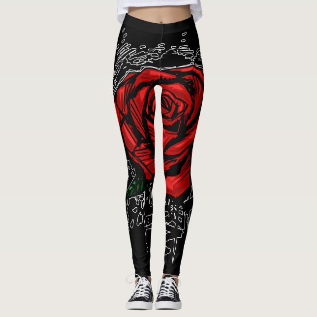 Leggings Rose robuste (Devant)