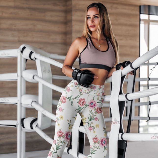 Leggings Rose Rose Rose Rose Rose Motif Floral | Légendes (Créateur téléchargé)