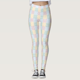 Leggings Rose rose tendance bleu vert jaune blanc moderne