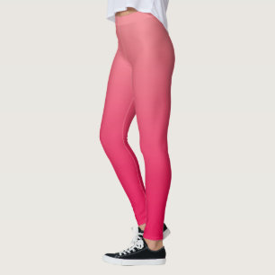 Leggings Rose Saumon Rouge Ombré