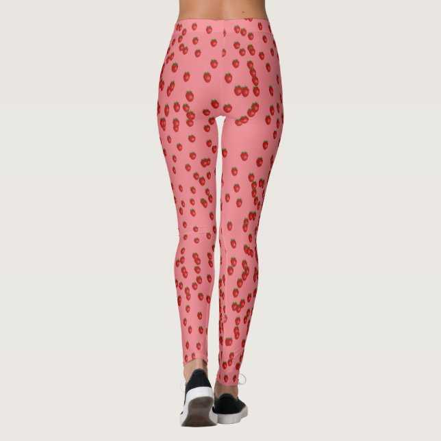 leggings roses aux fraises (Dos)
