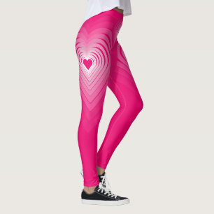 Leggings roses avec Coeurs