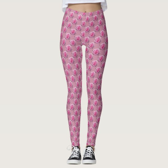 Leggings roses Cute Rose Roses Leggings (Devant)