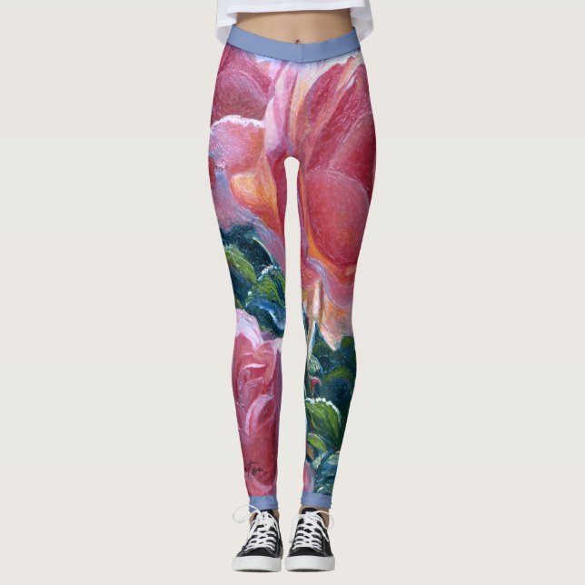 Leggings "Roses de corail" (Devant)
