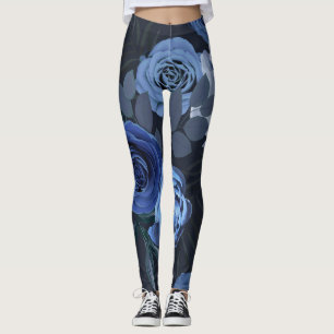 Leggings Roses de pivoines : Floral foncé Vintage.