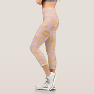 Leggings roses en or rose et métallique Cheetah Ca