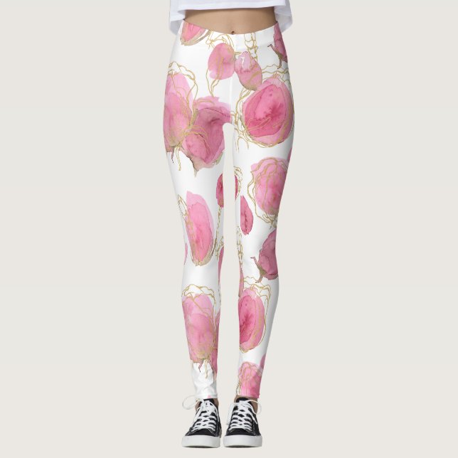 Leggings Roses roses (Devant)