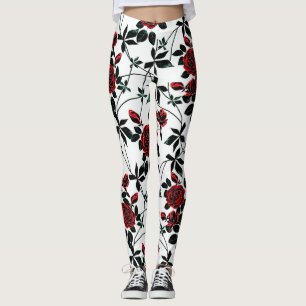Leggings Roses rouges.