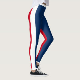 Leggings - Rotes Weiß und Blau
