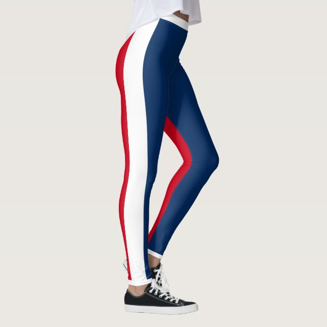 Leggings - Rotes Weiß und Blau (Rechts)