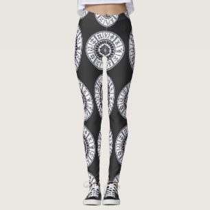Leggings Roues des signes du zodiaque céleste Mandala Art g