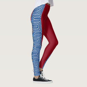 Leggings Rouge blanc et bleu Maze Vêtements de boue africai