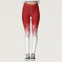 Rouge et blanc avec des flocons de neige