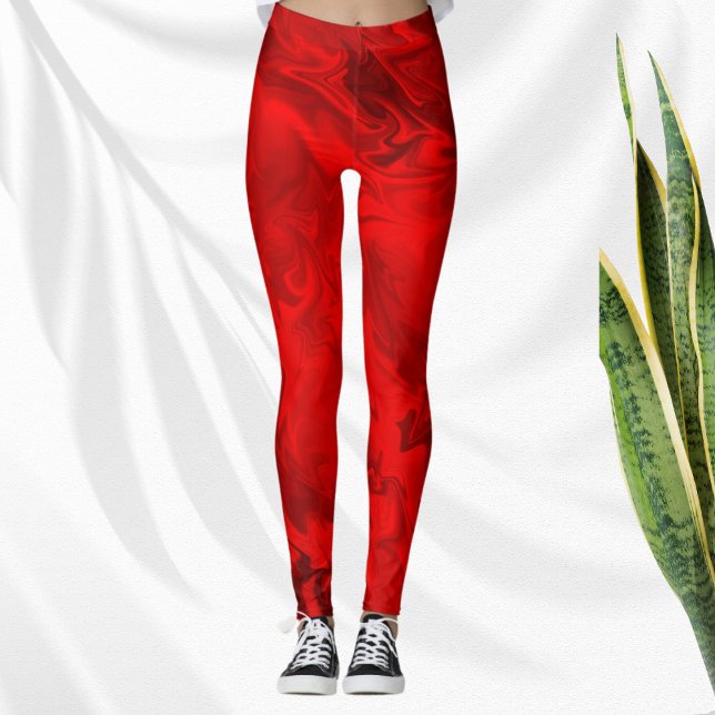 Leggings Rouge marbre (Créateur téléchargé)