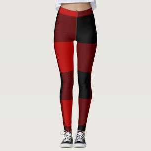 Leggings Rouge & Noir Buffalo Carreaux à Carreaux