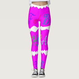Leggings Rouge rouge à lèvres brillant chaud rose avec des 