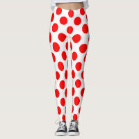 Rouge sur blanc grand format Pois