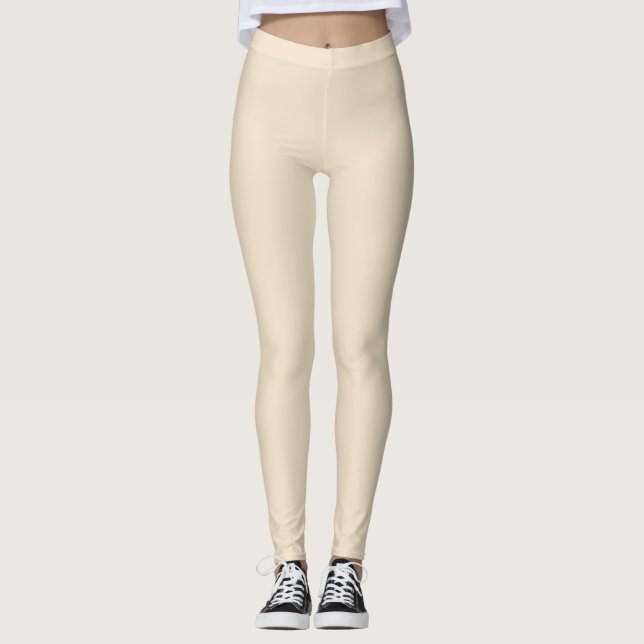 Leggings Rouge uni beige clair (Devant)