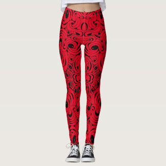 Leggings rouges et noirs de Joya Eve
