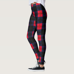 Leggings rouges noirs