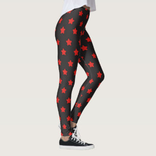 Leggings rouges/noirs