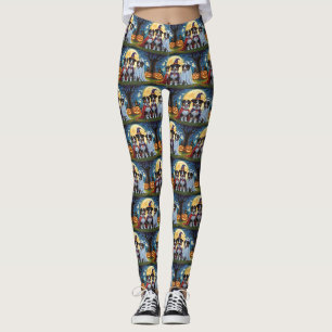 Leggings Rough Collie Chiens Citrouille Halloween Funny