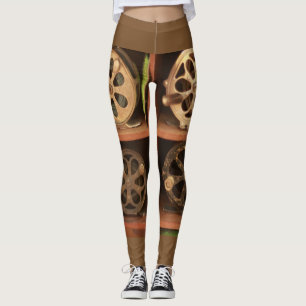 Leggings rouleaux de pêche sur étagère
