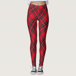 Leggings Royal Stewart tartan rouge noir plaid