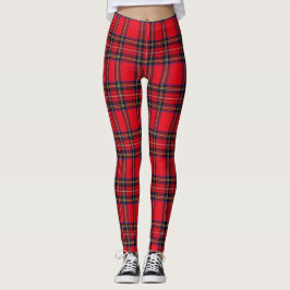 Leggings Royal Stewart tartan rouge noir plaid