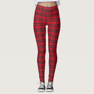 Leggings Royal Stewart tartan rouge noir plaid