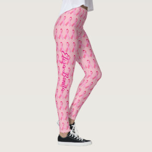 Leggings Ruban rose pour la conscience de cancer du sein