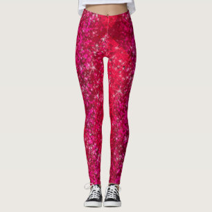 Leggings Ruby Red Parties scintillant Sparkbling Mode Yoga