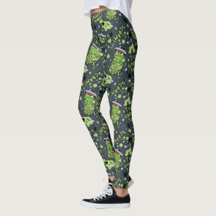 Leggings Rue Sésame   Oscar the Grouch Phrase Motif