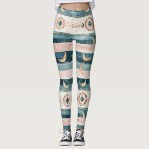 Leggings Rustique Céleste Rayure Lune Soleil Terreuse (10)