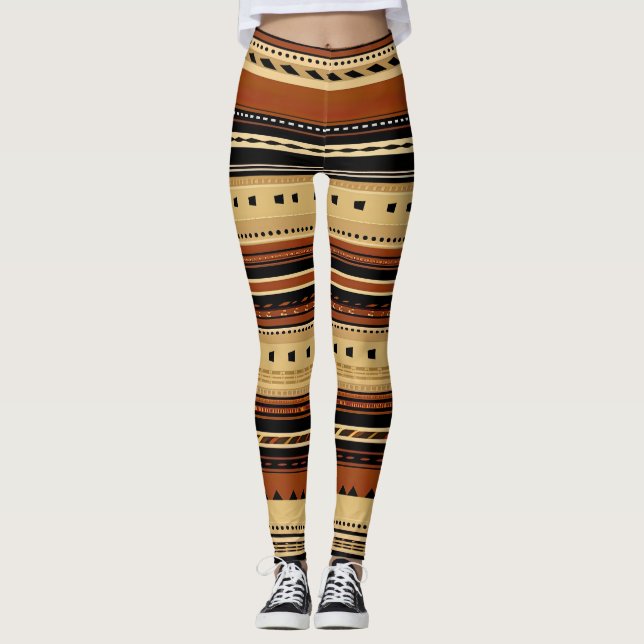 Leggings Rythme tribal subtil (Devant)