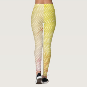Leggings Sable Magique Wavy GreenLeaf Lignes Motif sans cou