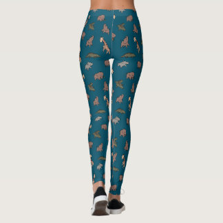 Leggings safari éléphant, girafe, croco & rhinocér
